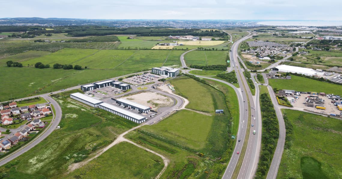 An aerial view of City South